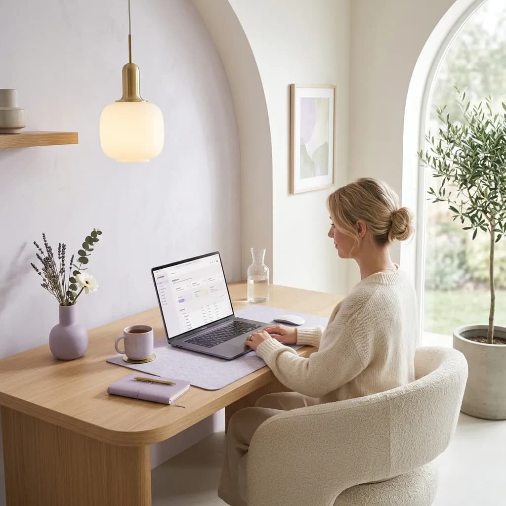 Modern minimalistic workspace illustrating professional strategy and consulting